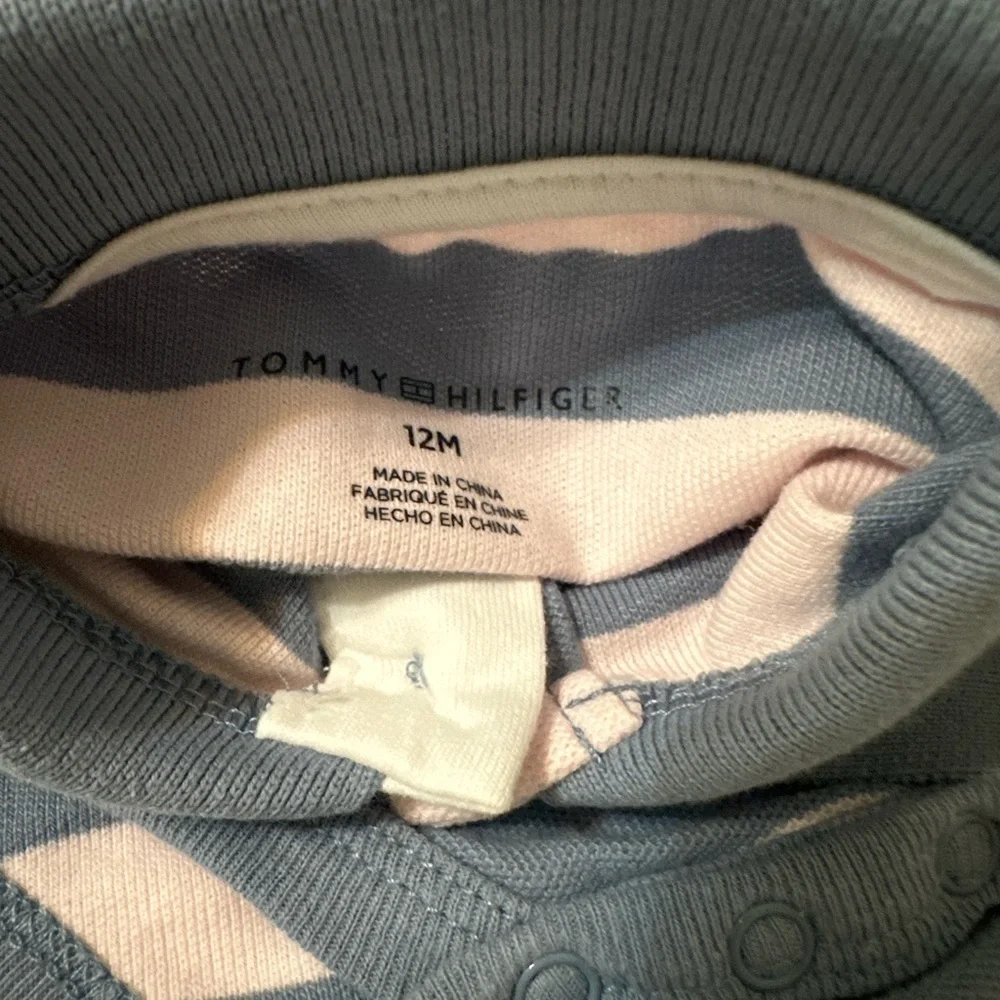 Tommy Hilfiger Blue and Pink Striped And Short  Two Piece Outfit